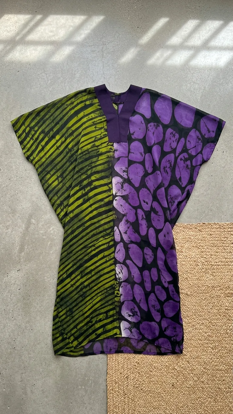 Purple & Olive Split Dress